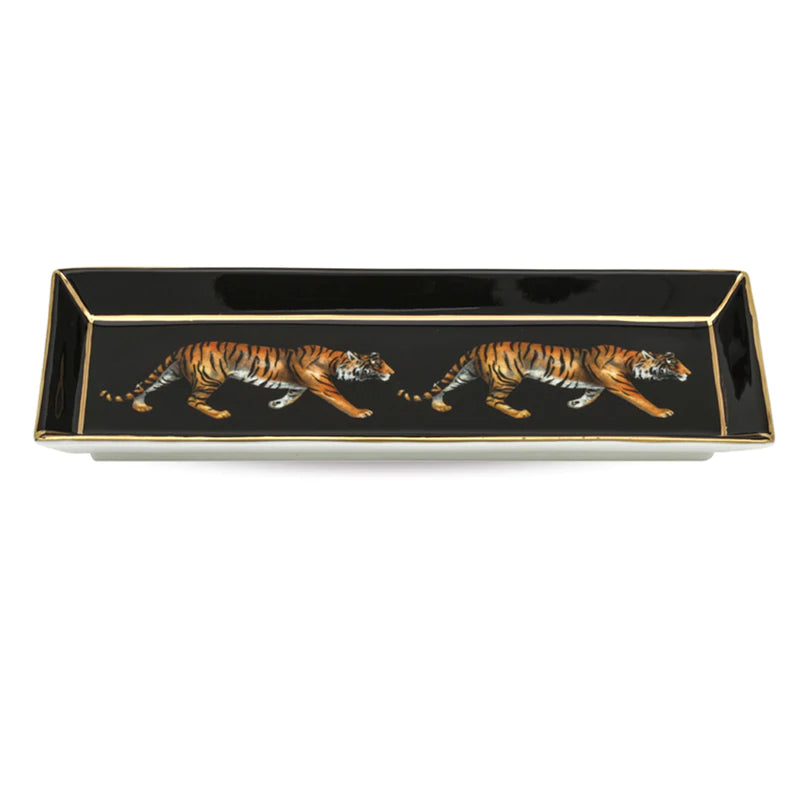 Halcyon Days Twin Tiger Rectangular Tray