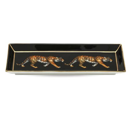 Halcyon Days Twin Tiger Rectangular Tray