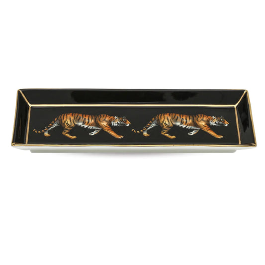 Halcyon Days Twin Tiger Rectangular Tray