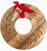 Two's Company Wreath Serving Board with 20 picks