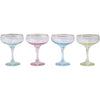 Vietri Rainbow Assorted Champagne Coupes - Set of 4