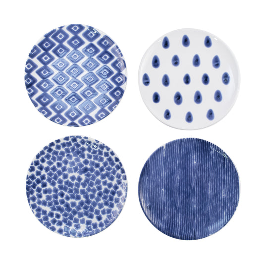 Vietri Santorini Assorted Salad Plates - Set of 4