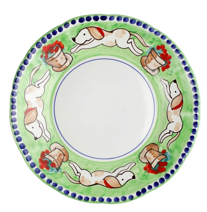 Vietri Campagna Cane (Dog) Dinner Plate