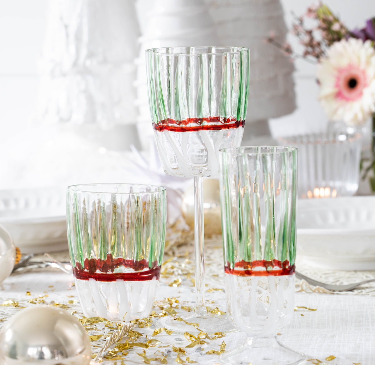 Vietri Garland Champagne Glass
