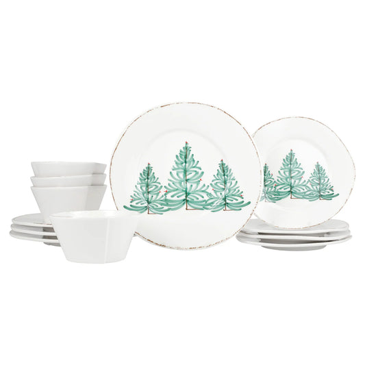 Vietri Melamine: Lastra Holiday Twelve-Piece Place Setting