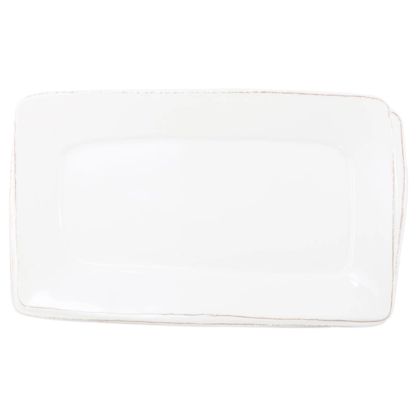 Vietri Melamine: Lastra White Rectangular Platter
