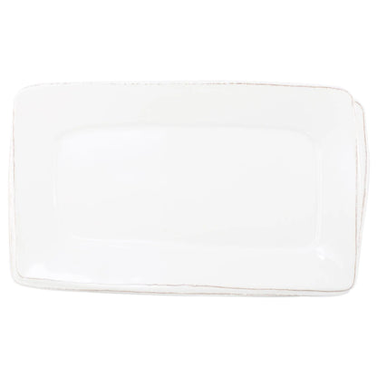 Vietri Melamine: Lastra White Rectangular Platter