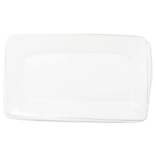Vietri Melamine: Lastra White Rectangular Platter