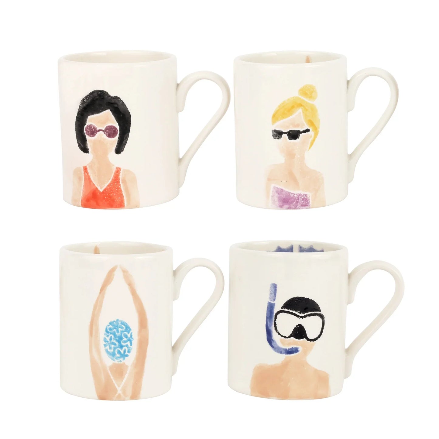 Vietri Riviera Mugs Assorted - Set of 4