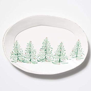 Vietri Lastra Holiday - Platter Oval Large