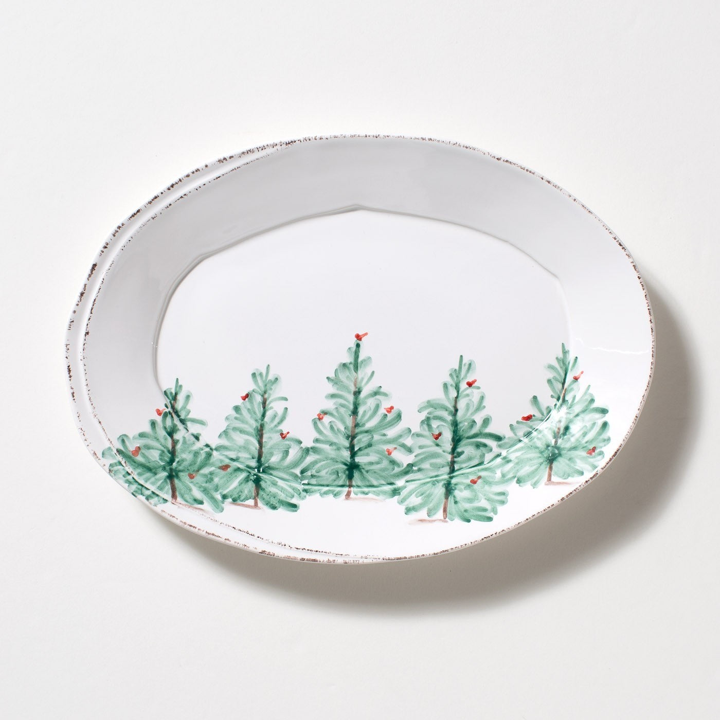 Vietri Lastra Holiday - Platter Oval Small