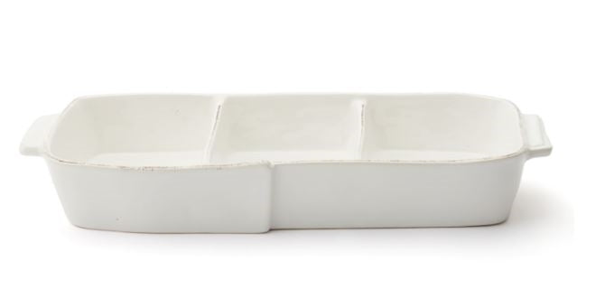 Vietri Lastra White - Three Part Server Small