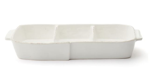 Vietri Lastra White - Three Part Server Small