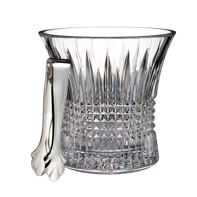 Waterford Lismore Diamond Ice Bucket With Tongs