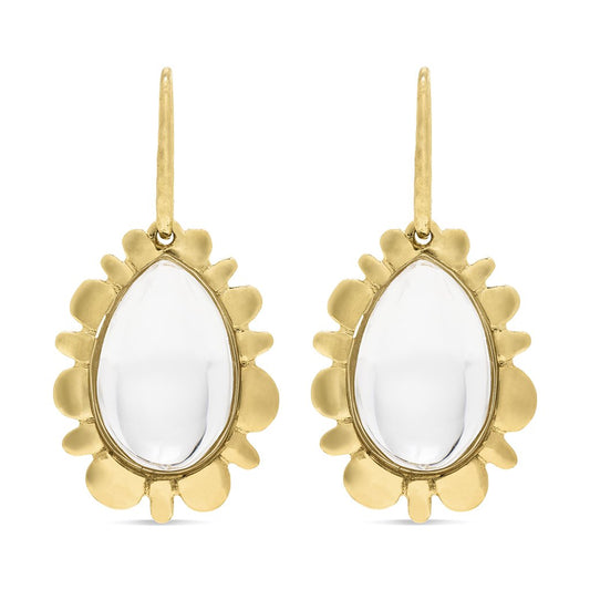 Capucine De Wulf Bliss Drop Earrings, Clear Quartz