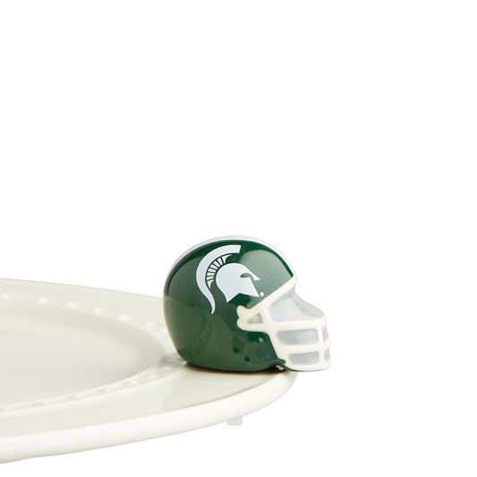 Nora Fleming Mini Collegiate Helmet: Michigan State University