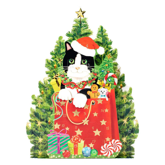 Caspari Advent Calendar: Cat Christmas