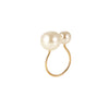 Kim Seybert Napkin Rings: Pearl Ivory & Gold, Set of 4
