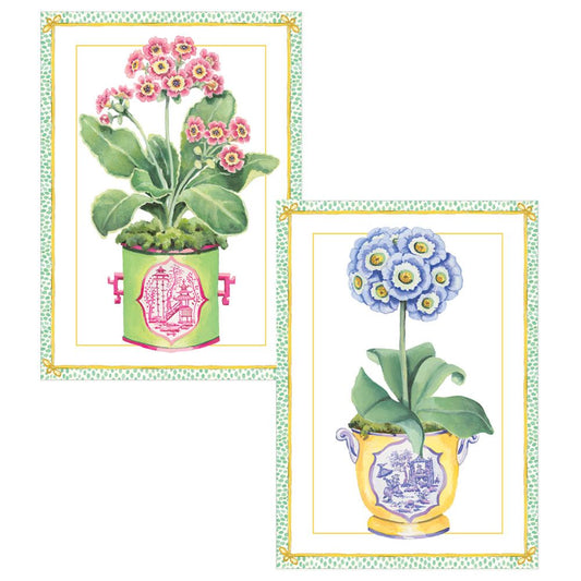 Caspari Note Cards: Primrose - Set of 8