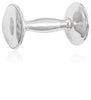 Cunill Plain Sterling Silver Baby Barbell Rattle
