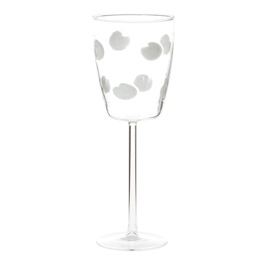 Vietri Drop Wine Glass - White