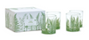 Two's Company Fern Double Old Fashioned Glasses in Gift Box