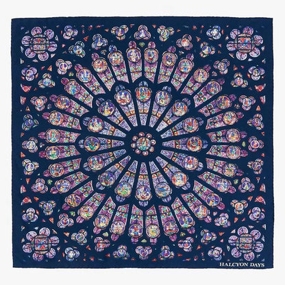 Halcyon Days Scarf - Navy Rose Window