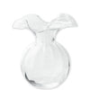 Vietri Hibiscus Glass Fluted Vase Small - Clear