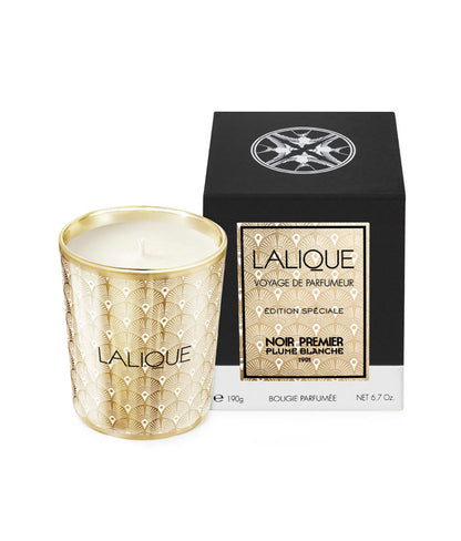Lalique Scented Candle - Noir Premier, Plume Blanche 1901