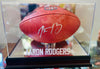 Aaron Rodgers Authentic Autographed NFL Football in Custom Display Case