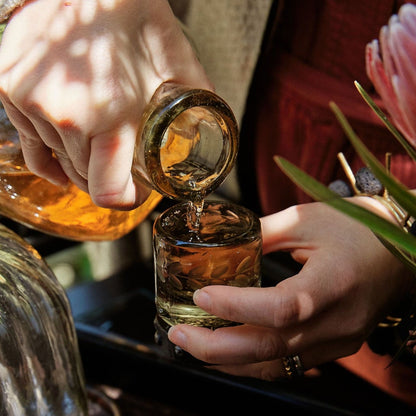 Jan Barboglio Zackshot Shot Glass with Iron Base in Clear