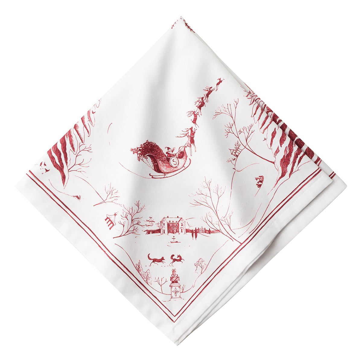 Juliska Napkin: Country Estate Winter Frolic - Ruby