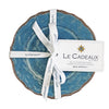Le Cadeaux Appetizer Melamine Plate (Set Of 4) Antiqua Blue