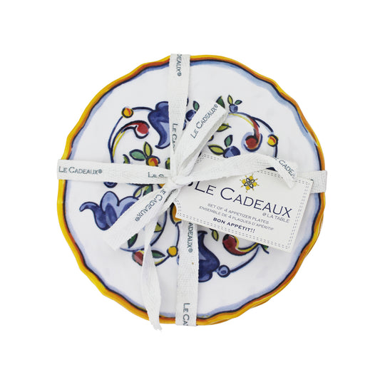 Le Cadeaux Melamine Capri Appetizer Plates (Set Of 4)