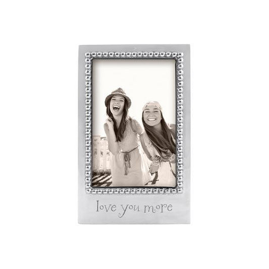Mariposa Frame - Beaded LOVE YOU MORE - Vertical 4x6