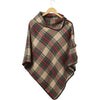 Tickeled Pink Spiced Wine Patrick Plaid Button Poncho