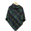 Tickeled Pink Spruce Patrick Plaid Button Poncho