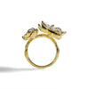 Michael Aram Orchid Double Ring with Diamonds - Size 8