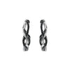 Michael Aram Wisteria Hoop Earrings with Diamonds & Black Rhodium