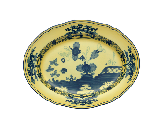 Ginori 1735 Oriente Italiano Oval Platter 15" - Citrino (Yellow)