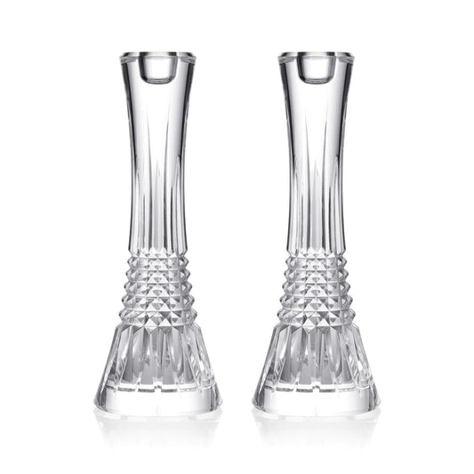 Waterford Lismore Diamond Candlestick 10in, Pair