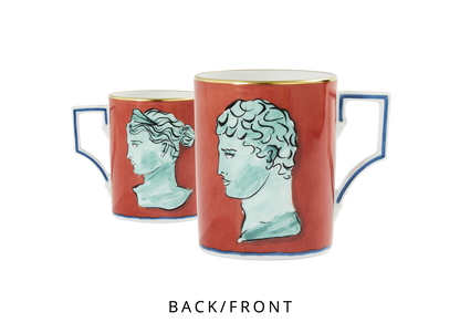 Ginori 1735 Il Viaggio Di Nettuno Mug - Coral Red