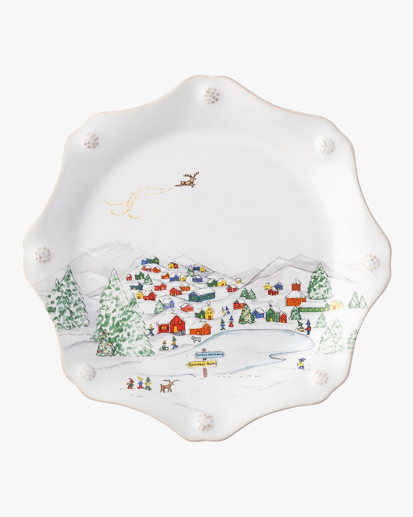 Juliska Berry & Thread North Pole - Scalloped Dessert/Salad Plate