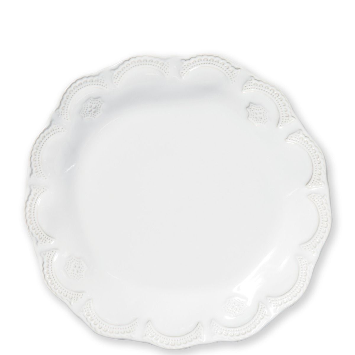Vietri Incanto Stone Lace Dinner Plate - White