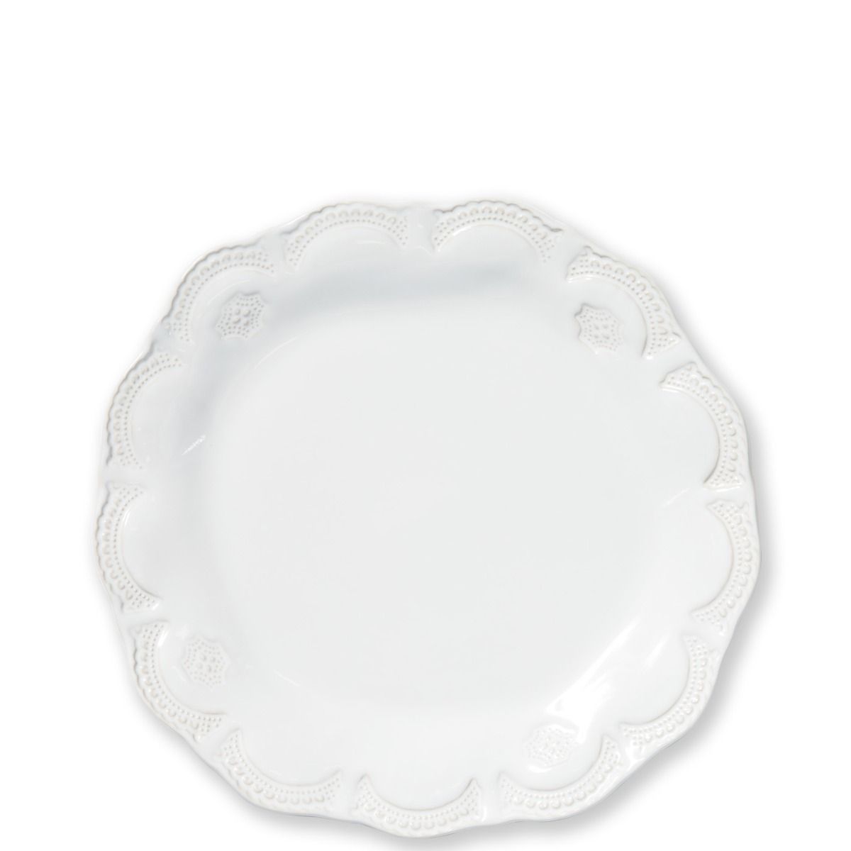 Vietri Incanto Stone Lace Salad Plate - White
