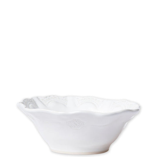 Vietri Incanto Stone Lace Cereal Bowl - White
