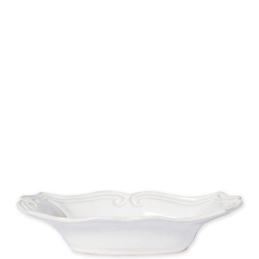 Vietri Incanto Stone Baroque Medium Au Gratin - White