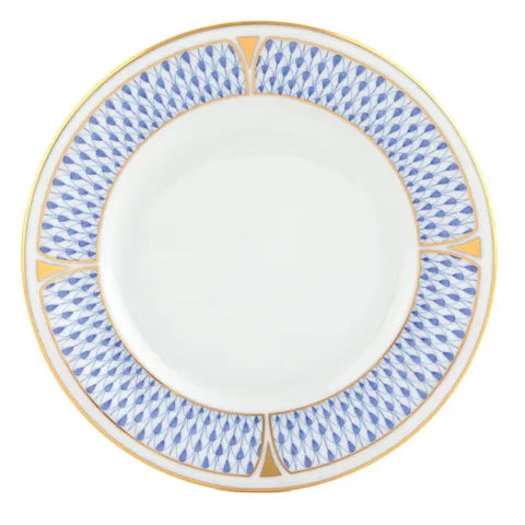 Herend Art Deco Bread and Butter Plate - Blue