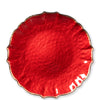 Vietri Baroque Glass Service Plate/Charger - Red