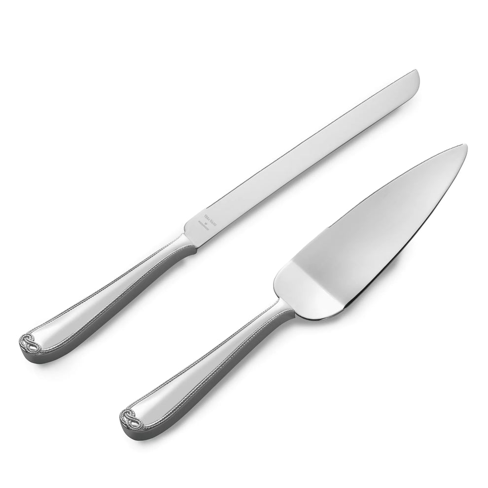  ウェッジウッド　ヴェラヴォン ケーキナイフ ケーキサーバー Wedgwood Vera Wang Cake Knife & Server - Infinity - Silver – Coast
